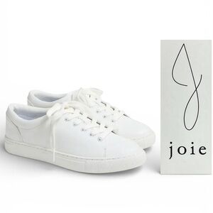 JOIE “Harvard” Vegan Leather Lace-up Sneakers in White Size 7